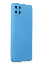 Newface Realme C11 Kılıf Nano içi Kadife Silikon - Mavi - Görsel 2