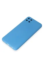 Newface Realme C11 Kılıf Nano içi Kadife Silikon - Mavi - Görsel 4