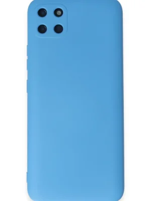 Newface Realme C11 Kılıf Nano içi Kadife Silikon - Mavi