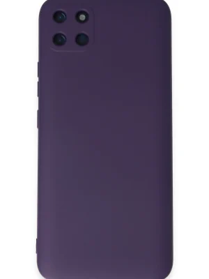 Newface Realme C11 Kılıf Nano içi Kadife Silikon - Mor