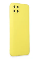 Newface Realme C11 Kılıf Nano içi Kadife Silikon - Sarı - Görsel 2