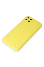 Newface Realme C11 Kılıf Nano içi Kadife Silikon - Sarı - Görsel 4