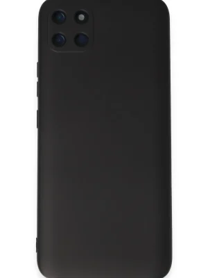 Newface Realme C11 Kılıf Nano içi Kadife Silikon - Siyah