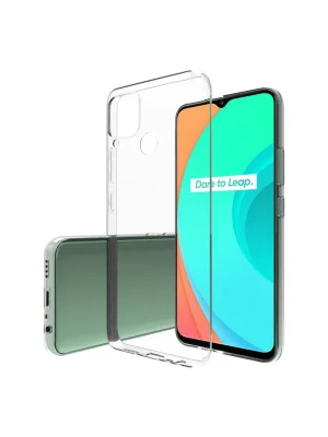 Newface Realme C15 Kılıf Lüx Şeffaf Silikon