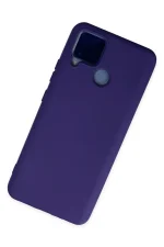 Newface Realme C15 Kılıf Nano içi Kadife Silikon - Mor - Görsel 2
