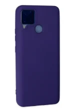 Newface Realme C15 Kılıf Nano içi Kadife Silikon - Mor - Görsel 3