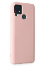 Newface Realme C15 Kılıf Nano içi Kadife Silikon - Pudra - Görsel 2