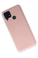 Newface Realme C15 Kılıf Nano içi Kadife Silikon - Pudra - Görsel 3