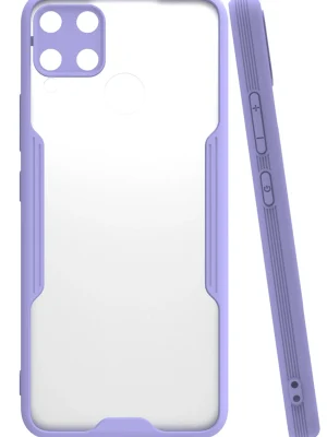 Newface Realme C15 Kılıf Platin Silikon - Lila