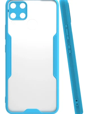 Newface Realme C15 Kılıf Platin Silikon - Mavi