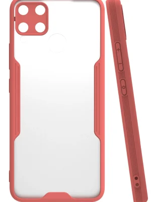 Newface Realme C15 Kılıf Platin Silikon - Pembe