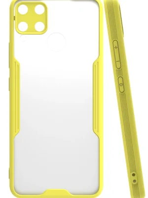 Newface Realme C15 Kılıf Platin Silikon - Sarı