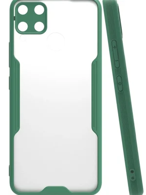 Newface Realme C15 Kılıf Platin Silikon - Yeşil