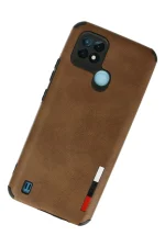 Newface Realme C21 Kılıf Loop Deri Silikon - Kahverengi - Görsel 2