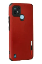 Newface Realme C21 Kılıf Loop Deri Silikon - Kırmızı - Görsel 3