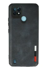 Newface Realme C21 Kılıf Loop Deri Silikon - Lacivert