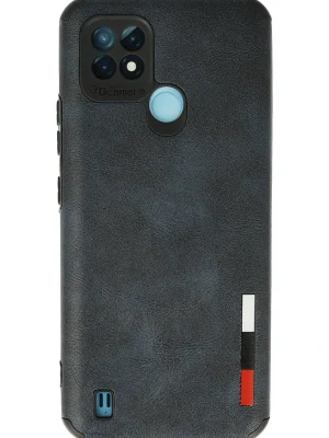 Newface Realme C21 Kılıf Loop Deri Silikon - Lacivert