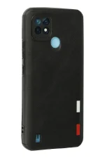 Newface Realme C21 Kılıf Loop Deri Silikon - Siyah - Görsel 3