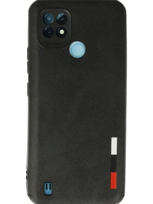 Newface Realme C21 Kılıf Loop Deri Silikon - Siyah