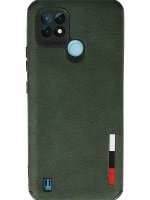 Newface Realme C21 Kılıf Loop Deri Silikon - Yeşil