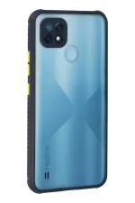 Newface Realme C21 Kılıf Miami Şeffaf Silikon - Lacivert - Görsel 3