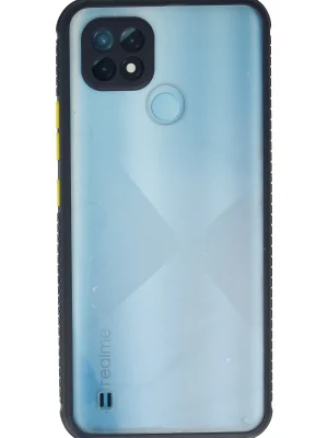 Newface Realme C21 Kılıf Miami Şeffaf Silikon - Lacivert