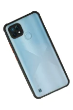Newface Realme C21 Kılıf Miami Şeffaf Silikon - Siyah - Görsel 2