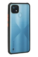 Newface Realme C21 Kılıf Miami Şeffaf Silikon - Siyah - Görsel 3