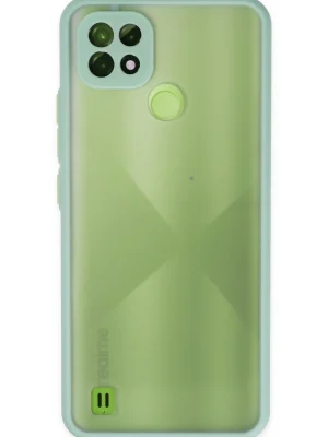 Newface Realme C21 Kılıf Montreal Silikon Kapak - Turkuaz