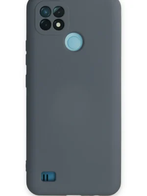 Newface Realme C21 Kılıf Nano içi Kadife Silikon - Gri
