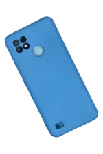 Newface Realme C21 Kılıf Nano içi Kadife Silikon - Mavi - Görsel 2