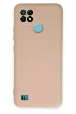 Newface Realme C21 Kılıf Nano içi Kadife Silikon - Pudra