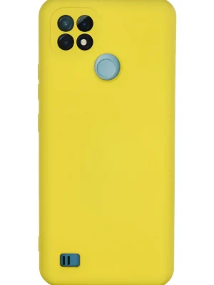 Newface Realme C21 Kılıf Nano içi Kadife Silikon - Sarı