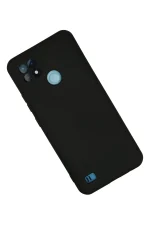 Newface Realme C21 Kılıf Nano içi Kadife Silikon - Siyah - Görsel 2