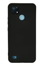 Newface Realme C21 Kılıf Nano içi Kadife Silikon - Siyah