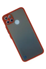 Newface Realme C21Y Kılıf Montreal Silikon Kapak - Kırmızı - Görsel 2