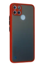 Newface Realme C21Y Kılıf Montreal Silikon Kapak - Kırmızı - Görsel 3