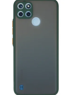 Newface Realme C21Y Kılıf Montreal Silikon Kapak - Yeşil