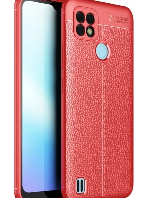 Newface Realme C25 Kılıf Auto Focus Kapak - Kırmızı