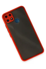 Newface Realme C25 Kılıf Montreal Silikon Kapak - Kırmızı - Görsel 3