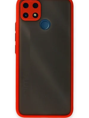 Newface Realme C25 Kılıf Montreal Silikon Kapak - Kırmızı