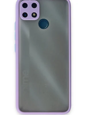 Newface Realme C25 Kılıf Montreal Silikon Kapak - Mor