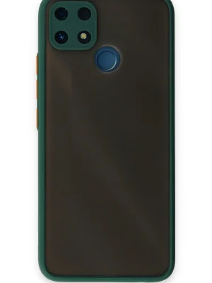 Newface Realme C25 Kılıf Montreal Silikon Kapak - Yeşil