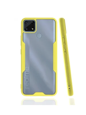 Newface Realme C25 Kılıf Platin Silikon - Sarı