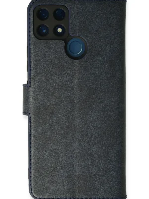 Newface Realme C25 Kılıf Trend S Plus Kapaklı Kılıf - Lacivert