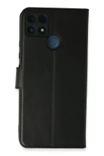 Newface Realme C25 Kılıf Trend S Plus Kapaklı Kılıf - Siyah