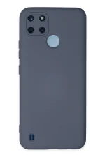Newface Realme C25Y Kılıf Nano içi Kadife Silikon - Gri
