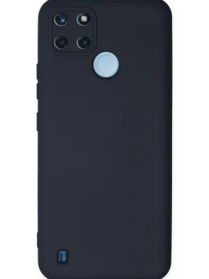 Newface Realme C25Y Kılıf Nano içi Kadife Silikon - Lacivert