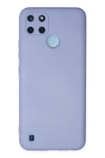 Newface Realme C25Y Kılıf Nano içi Kadife Silikon - Lila
