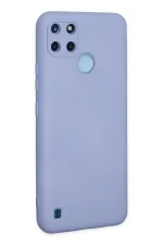 Newface Realme C25Y Kılıf Nano içi Kadife Silikon - Lila - Görsel 3